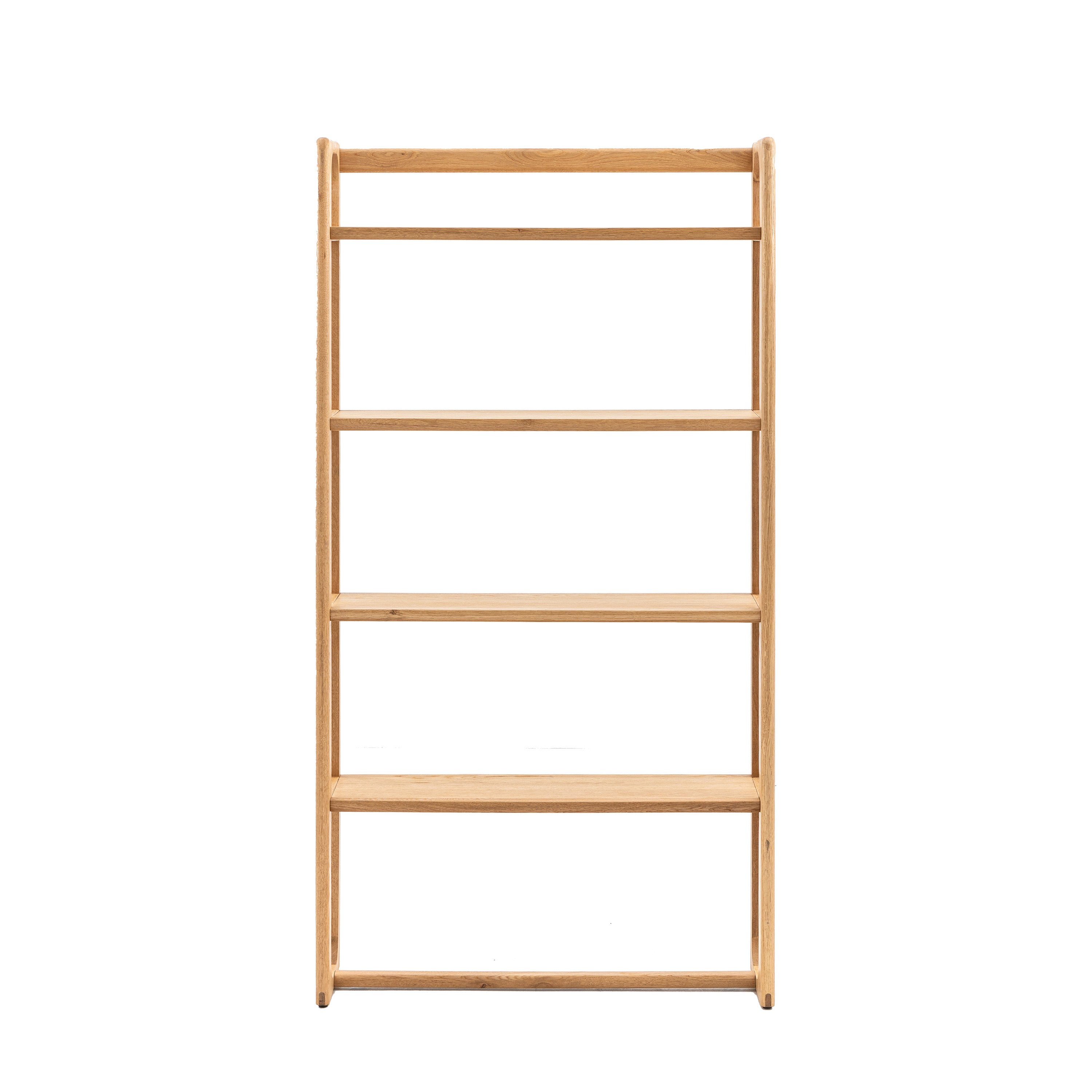 Novu Natural Oak Wood Open Display Unit Tall
